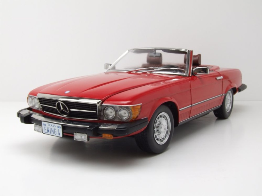 Mercedes 450 SL R107 Cabrio US-Version 1979 rot Dallas Modellauto 1:12 KK Scale