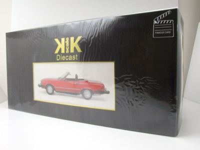 Mercedes 450 SL R107 Cabrio US-Version 1979 rot Dallas Modellauto 1:12 KK Scale