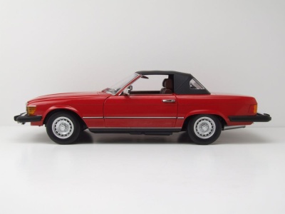 Mercedes 450 SL R107 Cabrio US-Version 1979 rot Dallas Modellauto 1:12 KK Scale