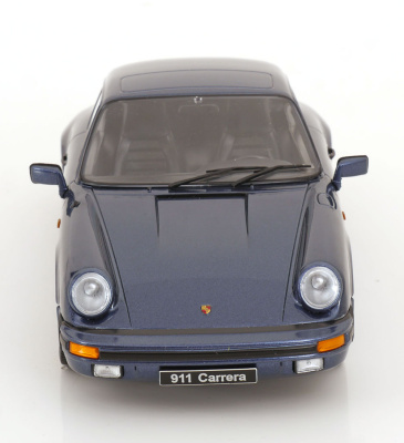 Porsche 911 Carrera Coupe 1983 dunkelblau metallic Modellauto 1:18 KK Scale