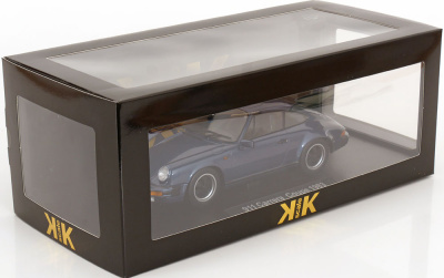 Porsche 911 Carrera Coupe 1983 dunkelblau metallic Modellauto 1:18 KK Scale