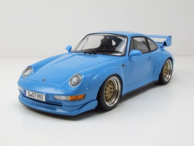 Porsche 911 (993) GT2 BBS Felgen 1996 hellblau Modellauto...