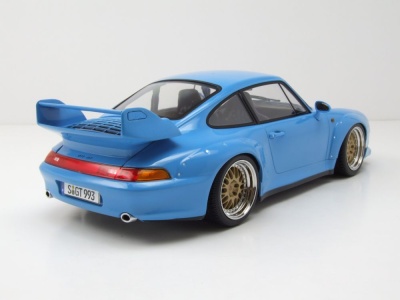 Porsche 911 (993) GT2 BBS Felgen 1996 hellblau Modellauto...