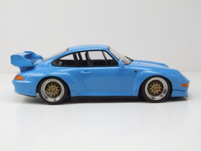 Porsche 911 (993) GT2 BBS Felgen 1996 hellblau Modellauto 1:18 KK Scale