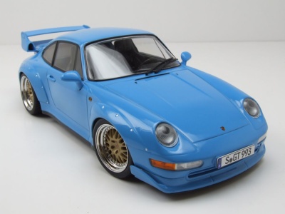 Porsche 911 (993) GT2 BBS Felgen 1996 hellblau Modellauto 1:18 KK Scale