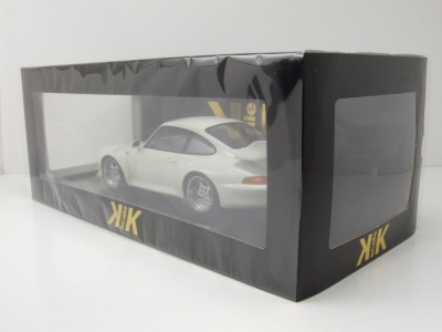 Porsche 911 (993) GT2 Speedline Felgen 1996 weiß Modellauto 1:18 KK Scale