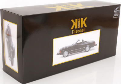 Mercedes 450 SL R107 Cabrio US-Version 1979 schwarz American Giggolo Modellauto 1:12 KK Scale
