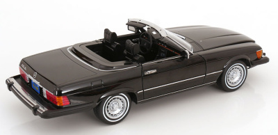 Mercedes 450 SL R107 Cabrio US-Version 1979 schwarz American Giggolo Modellauto 1:12 KK Scale