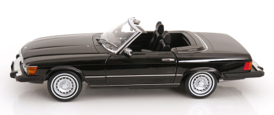 Mercedes 450 SL R107 Cabrio US-Version 1979 schwarz American Giggolo Modellauto 1:12 KK Scale
