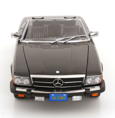 Mercedes 450 SL R107 Cabrio US-Version 1979 schwarz American Giggolo Modellauto 1:12 KK Scale