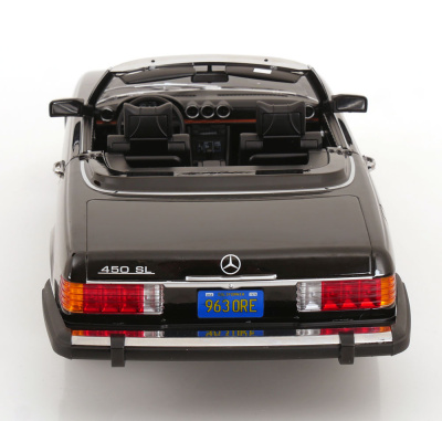 Mercedes 450 SL R107 Cabrio US-Version 1979 schwarz American Giggolo Modellauto 1:12 KK Scale