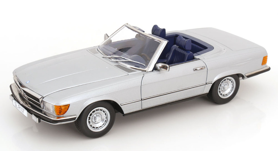 Mercedes 450 SL R107 Cabrio 1985 silber Modellauto 1:12 KK Scale