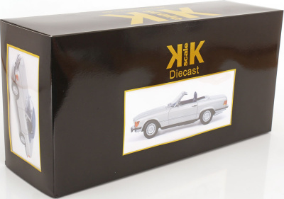 Mercedes 450 SL R107 Cabrio 1985 silber Modellauto 1:12 KK Scale