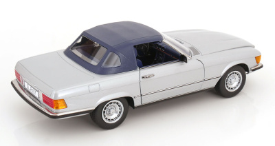 Mercedes 450 SL R107 Cabrio 1985 silber Modellauto 1:12 KK Scale