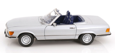 Mercedes 450 SL R107 Cabrio 1985 silber Modellauto 1:12 KK Scale