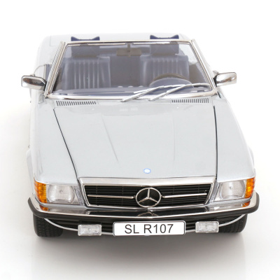 Mercedes 450 SL R107 Cabrio 1985 silber Modellauto 1:12 KK Scale