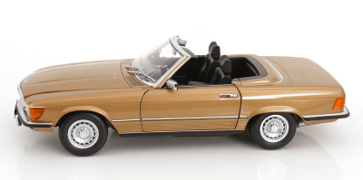 Mercedes 450 SL R107 Cabrio 1985 gold metallic Modellauto 1:12 KK Scale