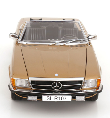 Mercedes 450 SL R107 Cabrio 1985 gold metallic Modellauto 1:12 KK Scale