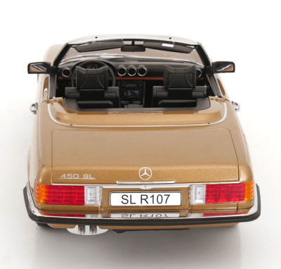 Mercedes 450 SL R107 Cabrio 1985 gold metallic Modellauto 1:12 KK Scale