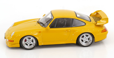 Porsche 911 (993) GT2 Speedline Felgen 1996 gelb Modellauto 1:18 KK Scale