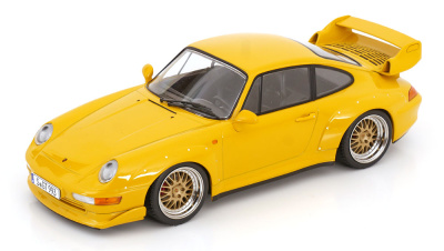 Porsche 911 (993) GT2 BBS Felgen 1996 gelb Modellauto...