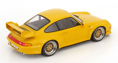 Porsche 911 (993) GT2 BBS Felgen 1996 gelb Modellauto...