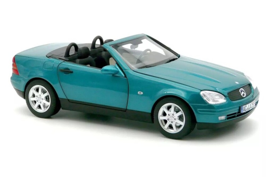 Mercedes SLK 1996 grün metallic Modellauto 1:18 Norev