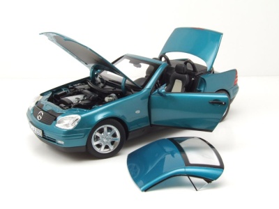 Mercedes SLK 1996 grün metallic Modellauto 1:18 Norev