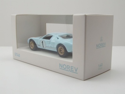 Ford GT40 #1 1966 hellblau Modellauto 1:43 Norev