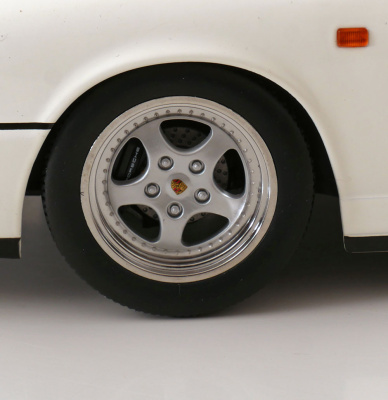 Porsche 911 (964) RS Speedline Felgen 1992 weiß Modellauto 1:12 KK Scale
