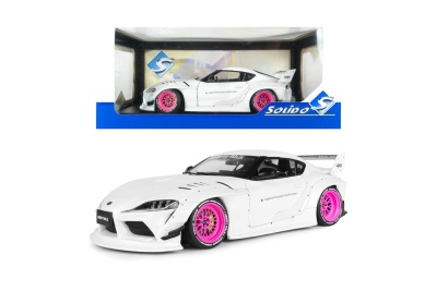 Toyota GR Supra LWB 2025 weiß pink Modellauto 1:18 Solido