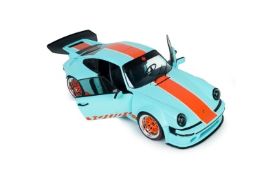 Porsche 911 KS-R Khyzyl Saleem 2026 hellblau orange Modellauto 1:18 Solido