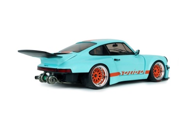Porsche 911 KS-R Khyzyl Saleem 2026 hellblau orange Modellauto 1:18 Solido