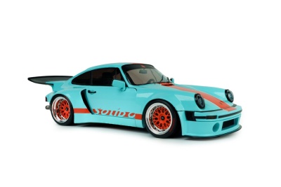 Porsche 911 KS-R Khyzyl Saleem 2026 hellblau orange Modellauto 1:18 Solido