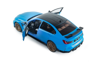 BMW M3 G80 Performance Parts 2024 blau Modellauto 1:18 Solido