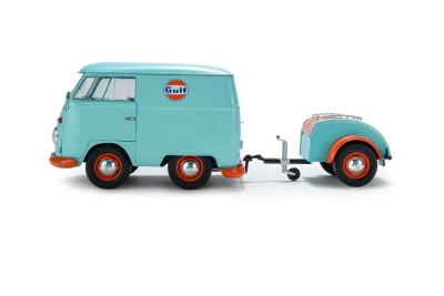 VW T1 Kool Kombi Gulf Oil Tribute hellblau orange...