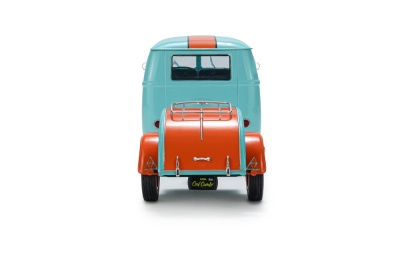 VW T1 Kool Kombi Gulf Oil Tribute hellblau orange Modellauto 1:18 Solido