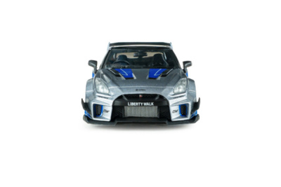 Nissan GT-R R35 Liberty Walk Silhouette 2020 silber blau Modellauto 1:43 Solido