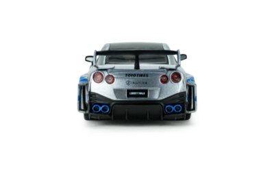 Nissan GT-R R35 Liberty Walk Silhouette 2020 silber blau Modellauto 1:43 Solido