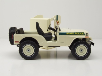 Jeep CJ-5 1983 Hardtop weiß Maryland State Police Modellauto 1:18 Greenlight Collectibles