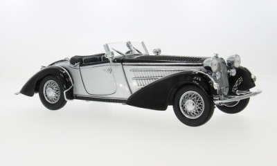 Horch 855 Roadster 1939 schwarz silber Modellauto 1:18...