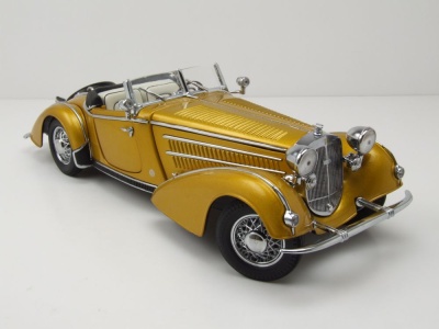 Horch 855 Roadster 1939 gold Modellauto 1:18 Sun Star