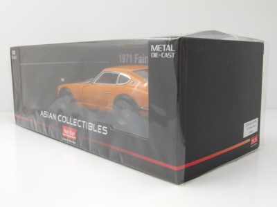 Datsun Fairlady Z (S30) 1971 orange Carbonhaube Modellauto 1:18 Sun Star