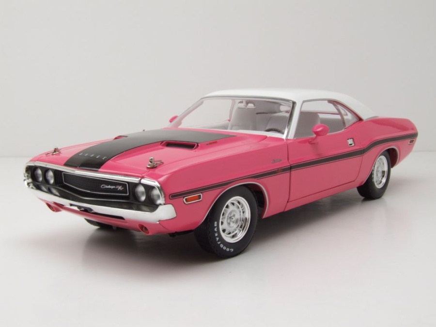 Dodge Challenger R/T 440 Six Pack 1970 pink weiß Modellauto 1:18 Greenlight Collectibles