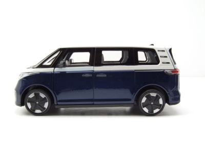 VW ID.BUZZ Bus dunkelblau metallic weiß Modellauto 1:24 Welly