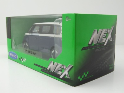 VW ID.BUZZ Bus dunkelblau metallic weiß Modellauto 1:24 Welly