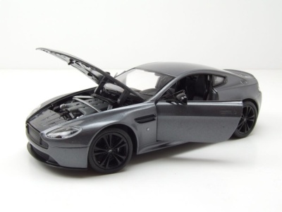 Aston Martin Vantage grau metallic Modellauto 1:24 Welly