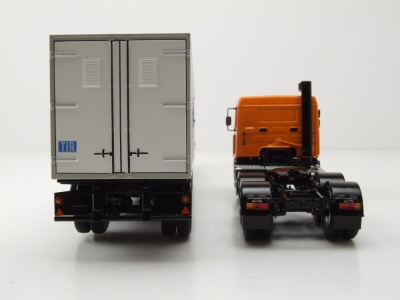 Volvo F12 Sattelzug Deutrans 1980 orange Modellauto 1:43 Premium ClassiXXs