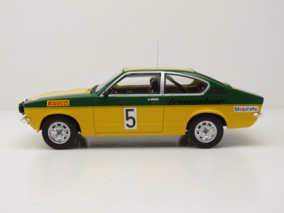 Opel Kadett C Coupe GT/E #5 International Sachs Winter Rallye 1976 gelb Smoleij Geistdörfer Modellauto 1:18 MCG