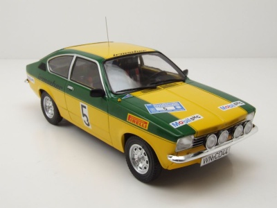 Opel Kadett C Coupe GT/E #5 International Sachs Winter Rallye 1976 gelb Smoleij Geistdörfer Modellauto 1:18 MCG